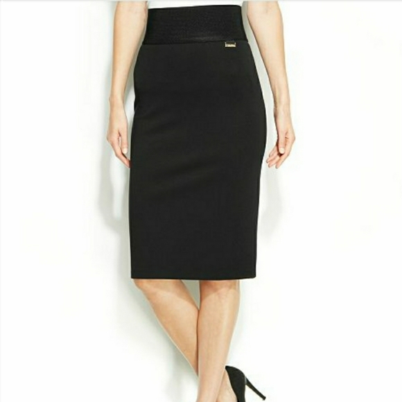 Calvin Klein Wide-Waistbandpencil skirt - Picture 5 of 5